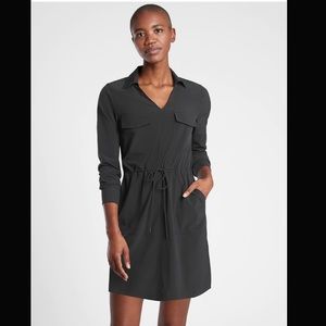 NWT Athleta Zuma Shirtdress // Black